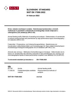 SIST EN 17550:2022 - BARVE - Page 1 preview