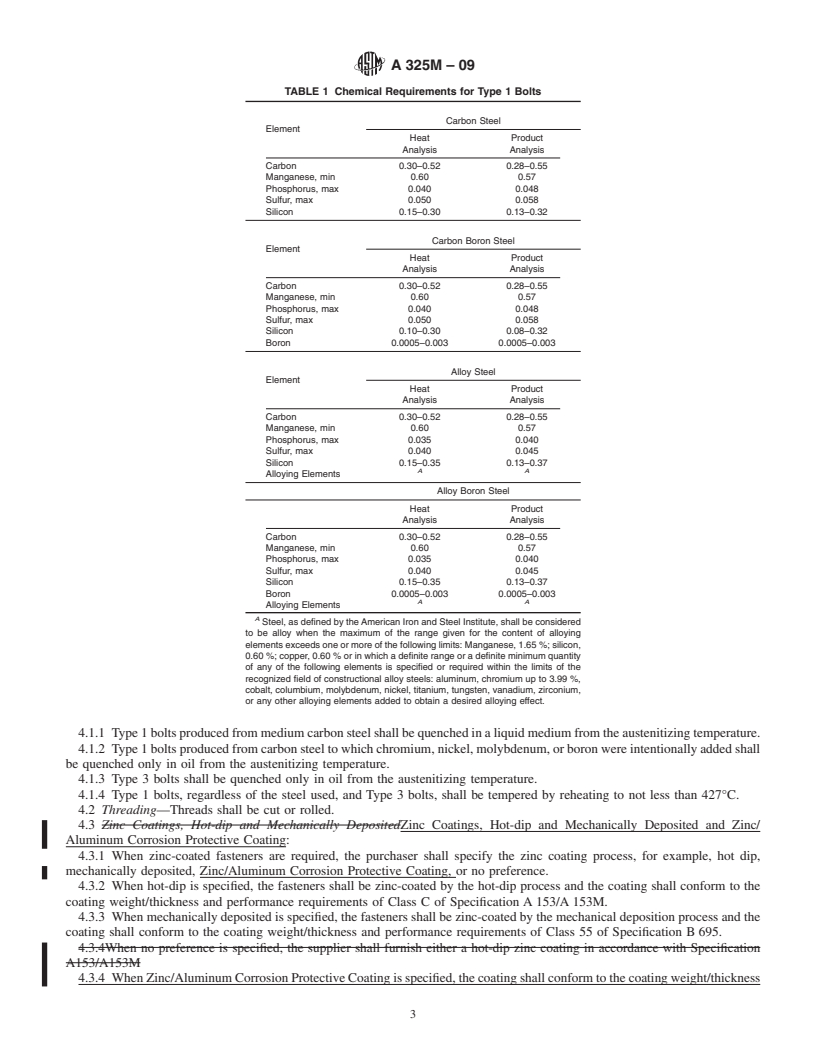 ASTM A325M-09 - Standard Specification For Structural Bolts, Steel ...