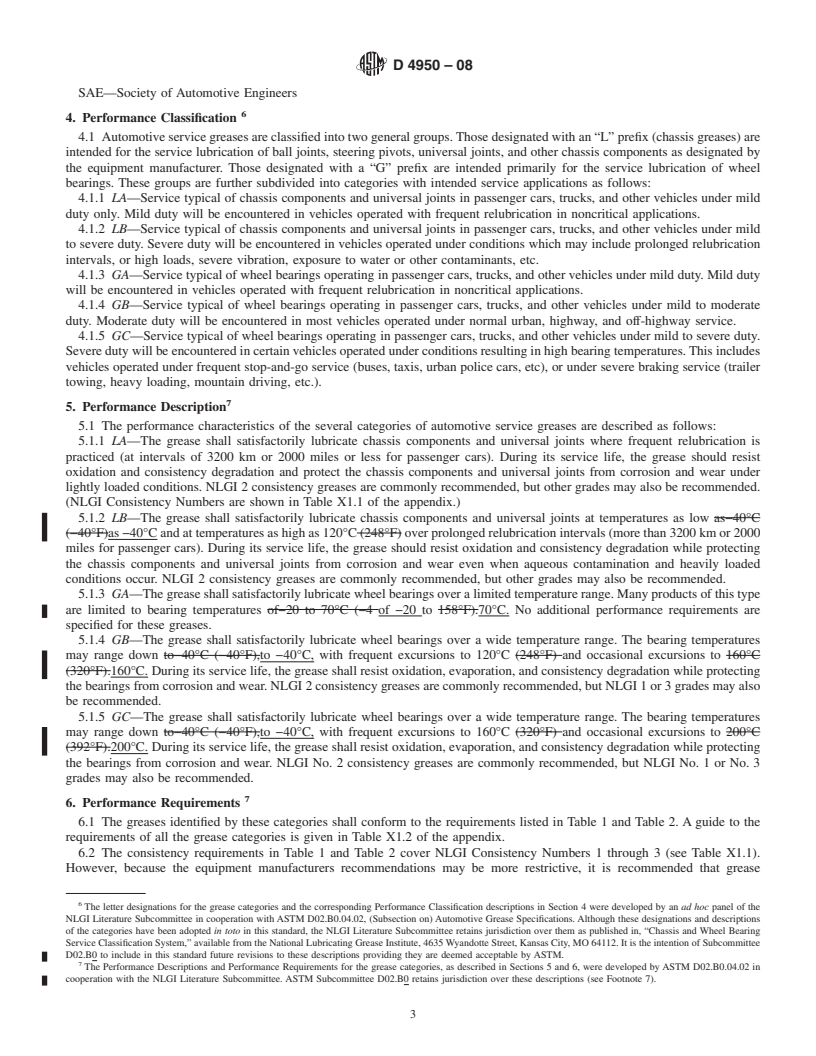 REDLINE ASTM D4950-08 - Standard Classification and Specification of Automotive Service Greases