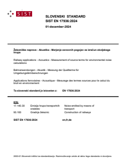 SIST EN 17936:2024 - BARVE - Page 1 preview