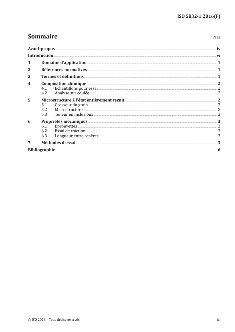 ISO 5832-1:2016 ISO 5832-1:2016 - Implants chirurgicaux — Produits à base de métaux — Partie 1: Acier inoxydable corroyé
Released:7/11/2016