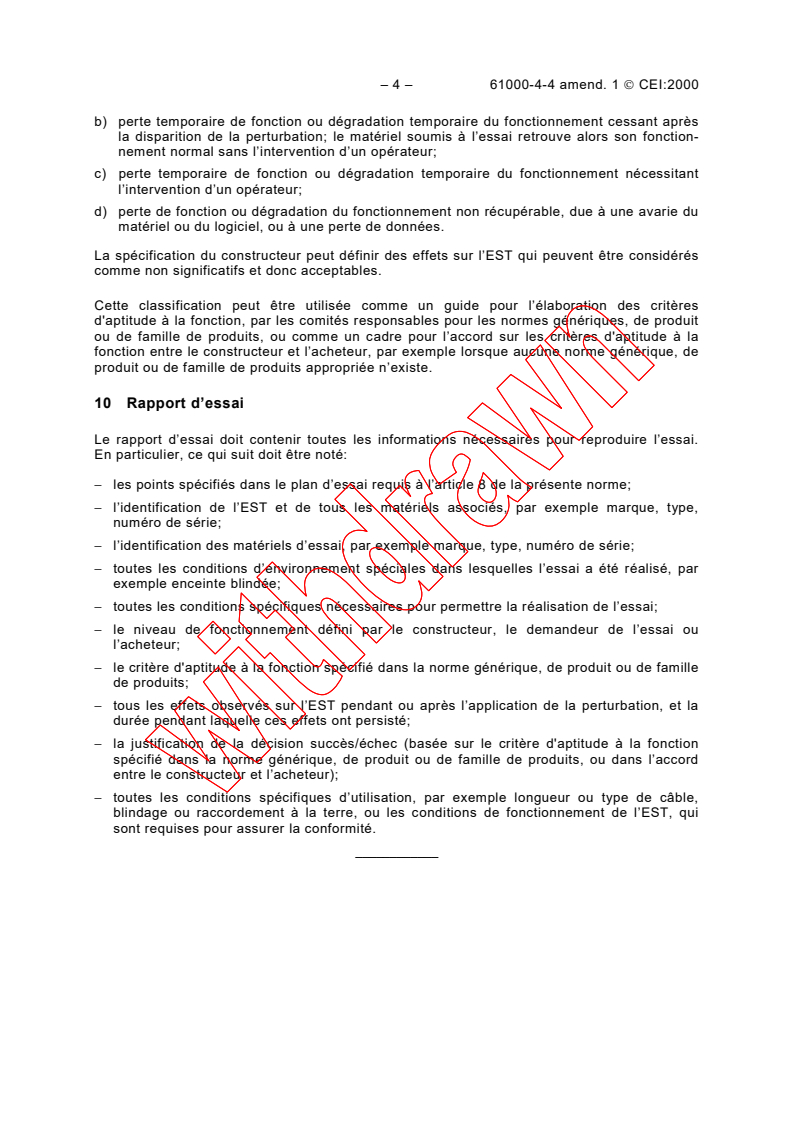 IEC 61000-4-4:1995/AMD1:2000 IEC 61000-4-4:1995/AMD1:2000 - Amendment 1 - Electromagnetic compatibility (EMC) - Part 4: Testing and measurement techniques - Section 4: Electrical fast transient/burst immunity test. Basic EMC Publication
Released:11/9/2000
Isbn:2831854989 - Page 4 preview