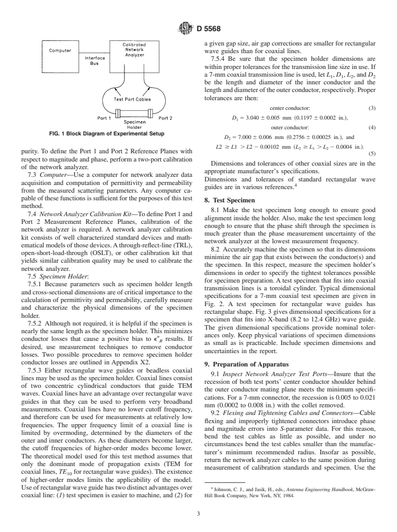 ASTM D5568-01 - Standard Test Method for Measuring Relative Complex Permittivity and Relative Magnetic Permeability of Solid Materials at Microwave Frequencies