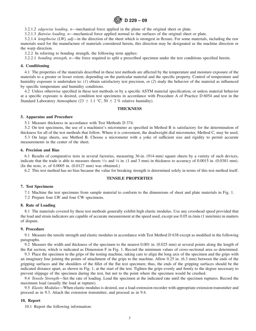 REDLINE ASTM D229-09 - Standard Test Methods for Rigid Sheet and Plate Materials Used for Electrical Insulation