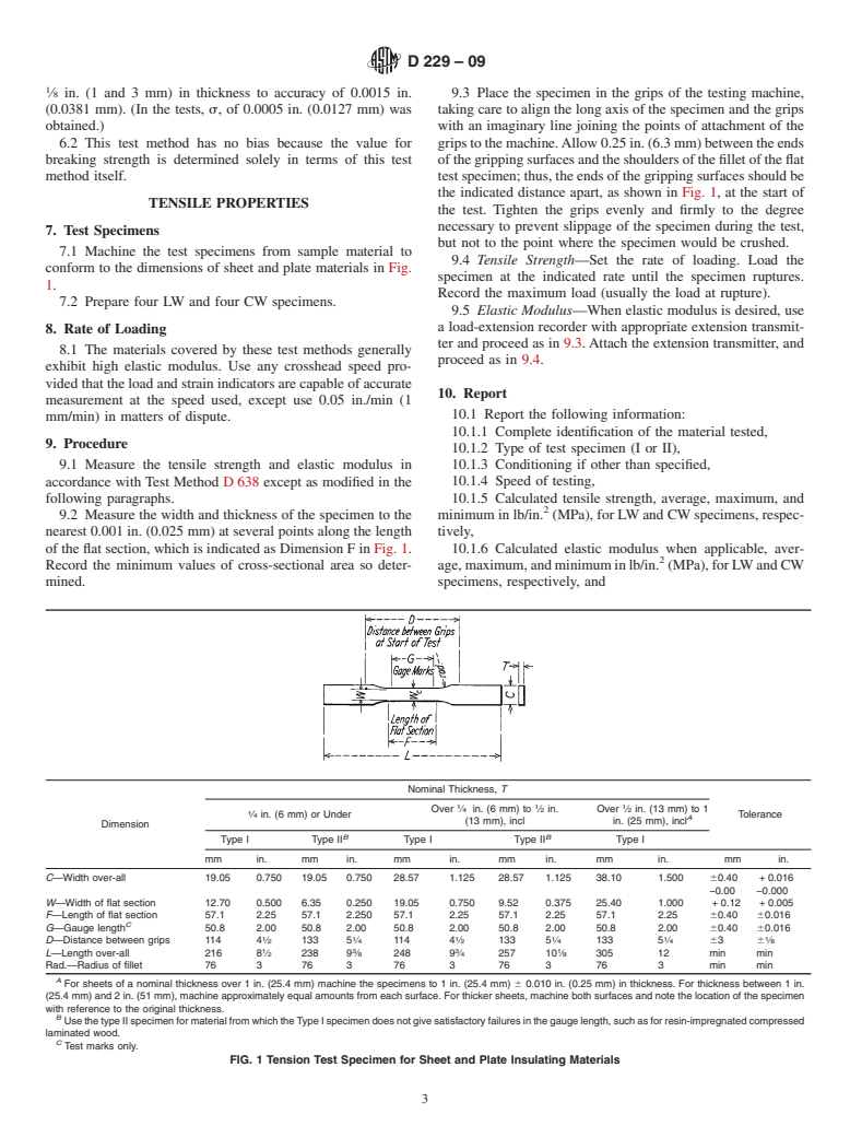 ASTM D229-09 - Standard Test Methods for Rigid Sheet and Plate Materials Used for Electrical Insulation