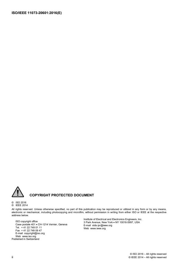 ISO/IEEE 11073-20601:2016 ISO/IEEE 11073-20601:2016 - Health informatics -- Personal health device communication - Page 2 preview