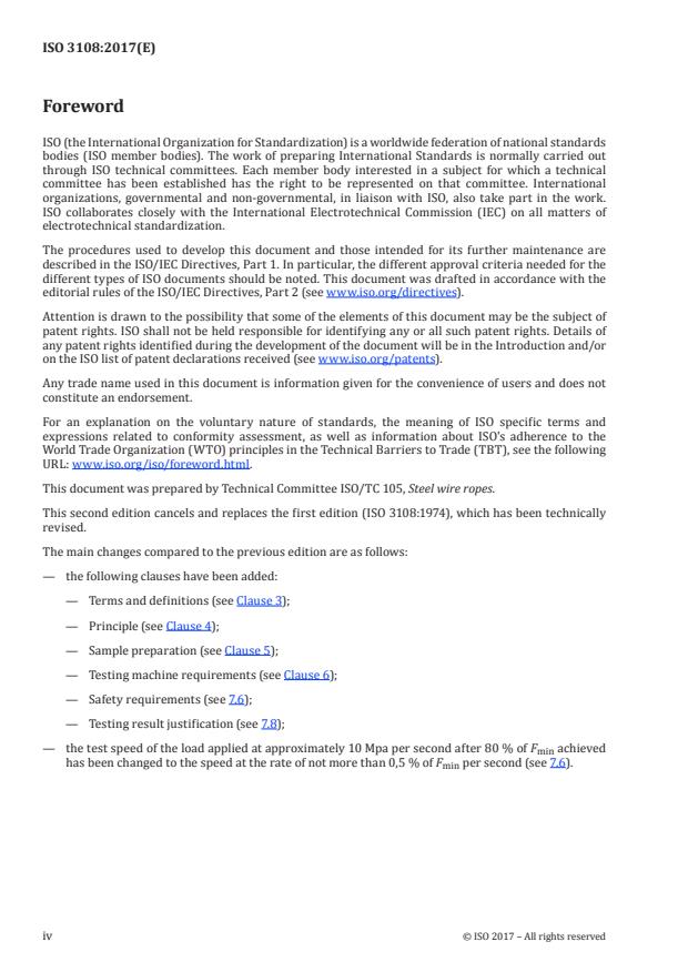 ISO 3108:2017 ISO 3108:2017 - Steel wire ropes -- Test method -- Determination of measured breaking force - Page 4 preview