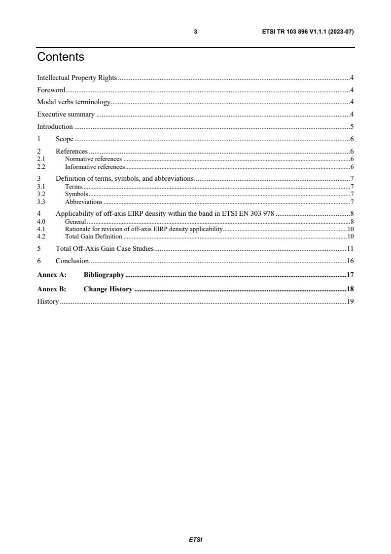 ETSI TR 103 896 V1.1.1 (2023-07) - Satellite Earth Stations and Systems (SES); Considerations on off-axis EIRP density mask applicability for Ka band GSO ESOMPs in relation to potential revision to ETSI EN 303 978 (V2.1.2)