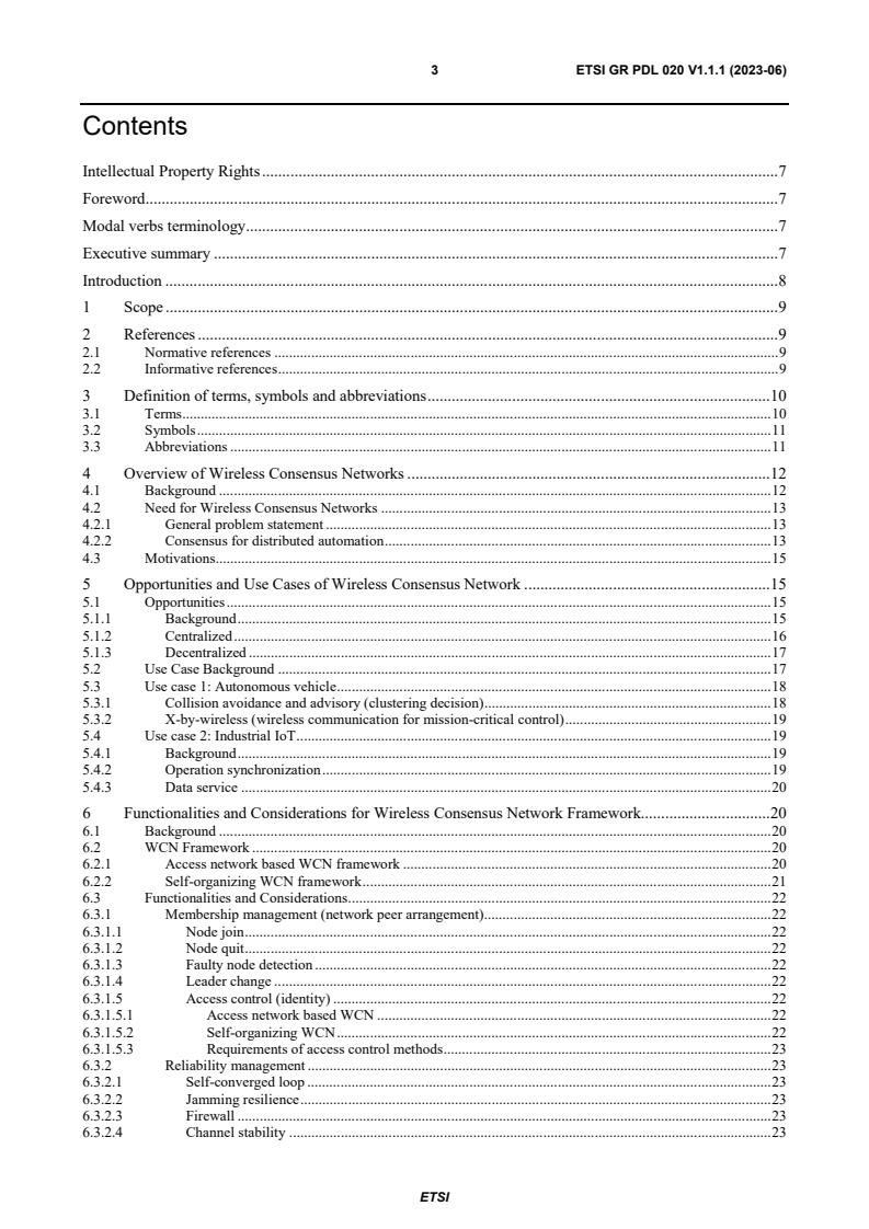 ETSI GR PDL 020 V1.1.1 (2023-06) - Permissioned Distributed Ledger (PDL); Wireless Consensus Network