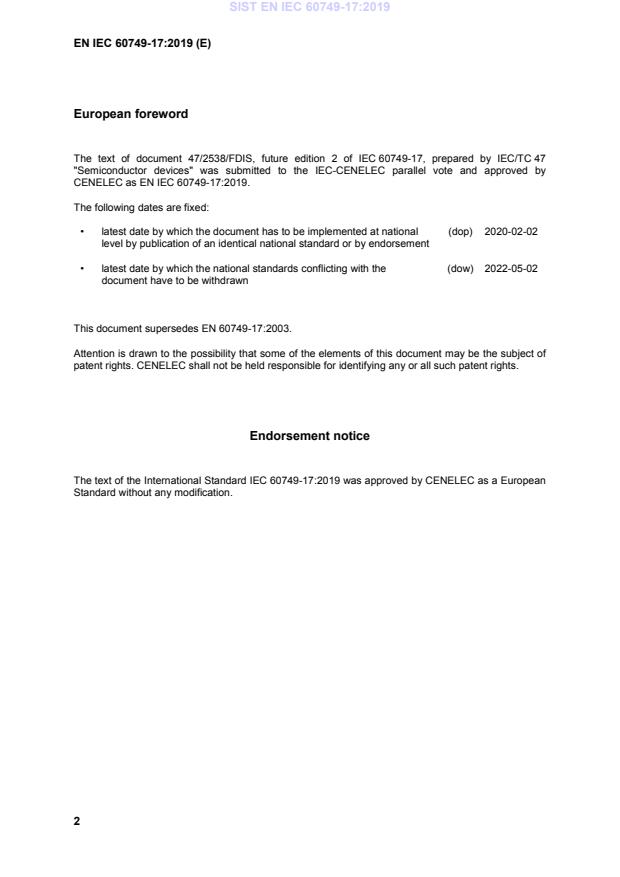 EN IEC 60749-17:2019 EN IEC 60749-17:2019 - Page 4 preview