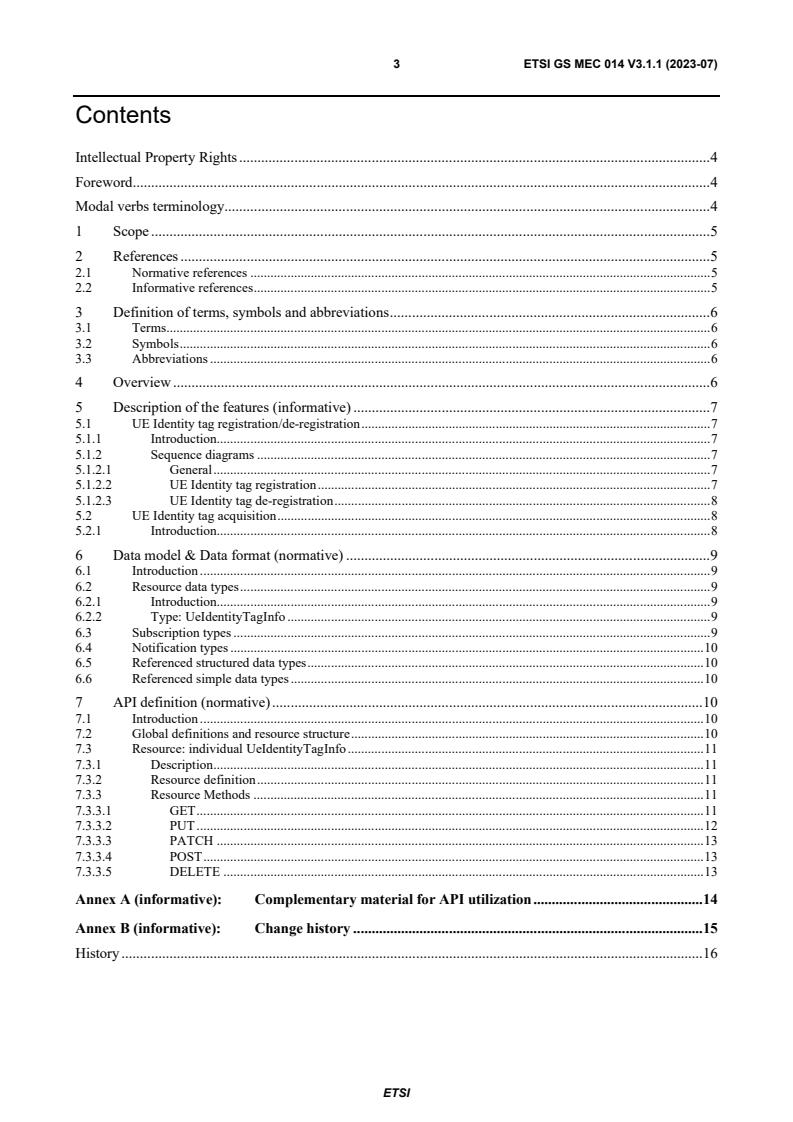 ETSI GS MEC 014 V3.1.1 (2023-07) - Multi-access Edge Computing (MEC); UE Identity API