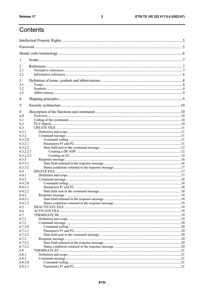 ETSI TS 102 222 V17.0.0 (2022-07) - Integrated Circuit Cards (ICC ...