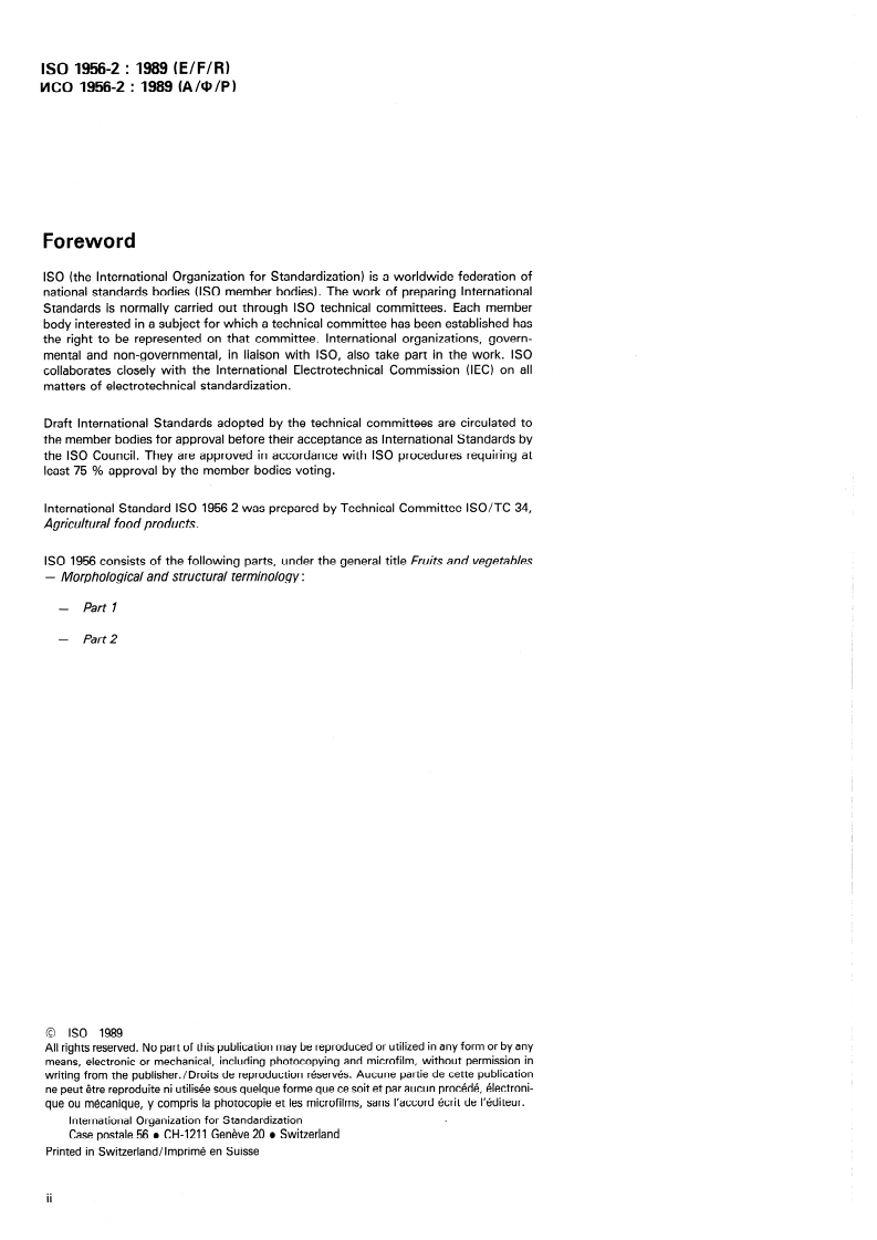 ISO 1956-2:1989 ISO 1956-2:1989 - Fruits and vegetables — Morphological and structural terminology
Released:6/8/1989 - Page 2 preview