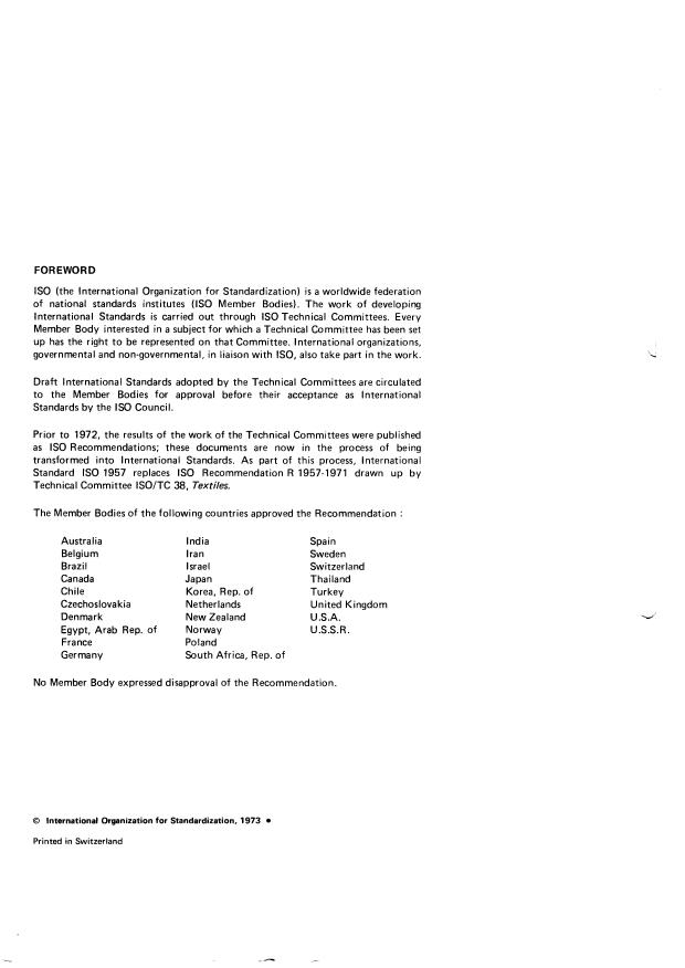 ISO 1957:1973 ISO 1957:1973 - Machine-made textile floor coverings -- Sampling and cutting specimens for physical tests of machine made textile floor coverings - Page 2 preview