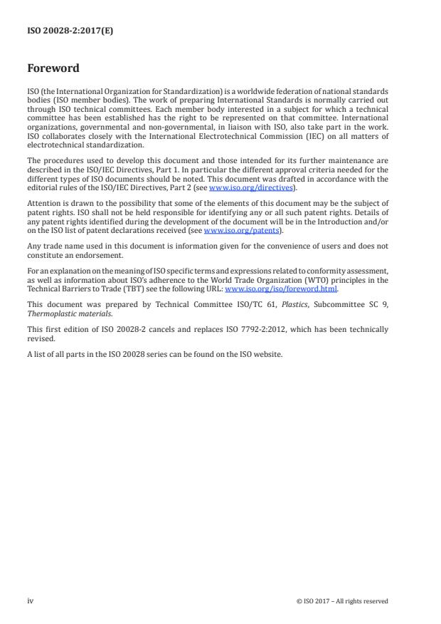 ISO 20028-2:2017 ISO 20028-2:2017 - Plastics -- Thermoplastic polyester (TP) moulding and extrusion materials - Page 4 preview