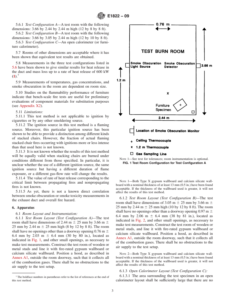 ASTM E1822-09 - Standard Test Method for Fire Testing of Stacked Chairs