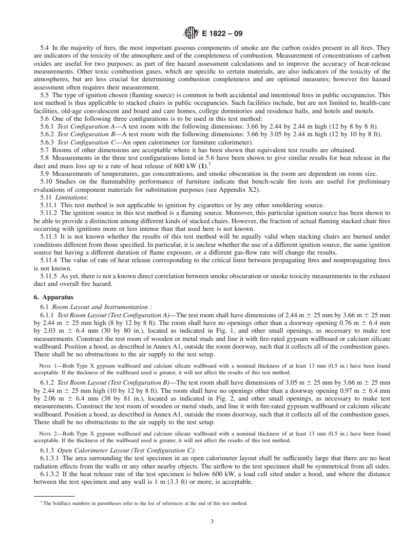 REDLINE ASTM E1822-09 - Standard Test Method for Fire Testing of Stacked Chairs