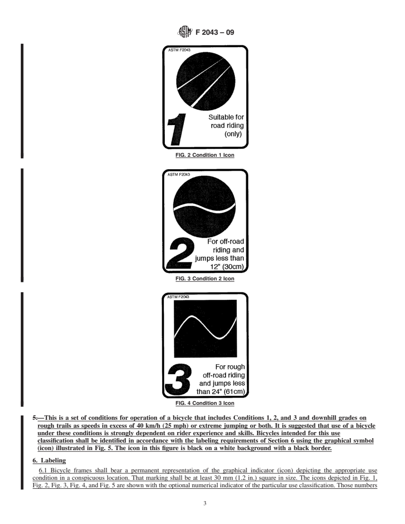 REDLINE ASTM F2043-09 - Standard Classification for Bicycle Usage