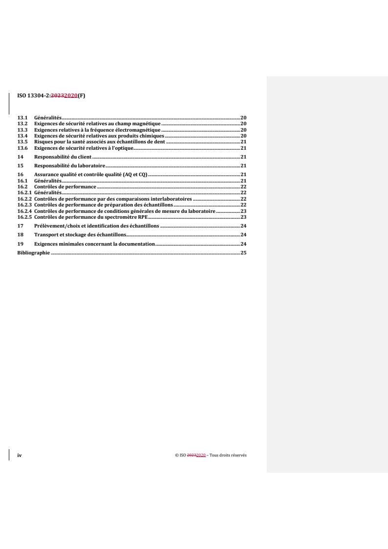 ISO 13304-2:2020 REDLINE ISO 13304-2:2020 - Radioprotection — Critères minimaux pour la spectroscopie par résonance paramagnétique électronique (RPE) pour la dosimétrie rétrospective des rayonnements ionisants — Partie 2: Dosimétrie ex vivo à partir de l’émail dentaire humain
Released:1. 03. 2023 - Page 4 preview