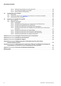 ISO 20046:2019 - Radioprotection — Critères de performance pour les laboratoires utilisant l'analyse des translocations visualisées par hybridation in situ fluorescente (FISH) pour évaluer l'exposition aux rayonnements ionisants
Released:12. 02. 2021 - Page 4 preview