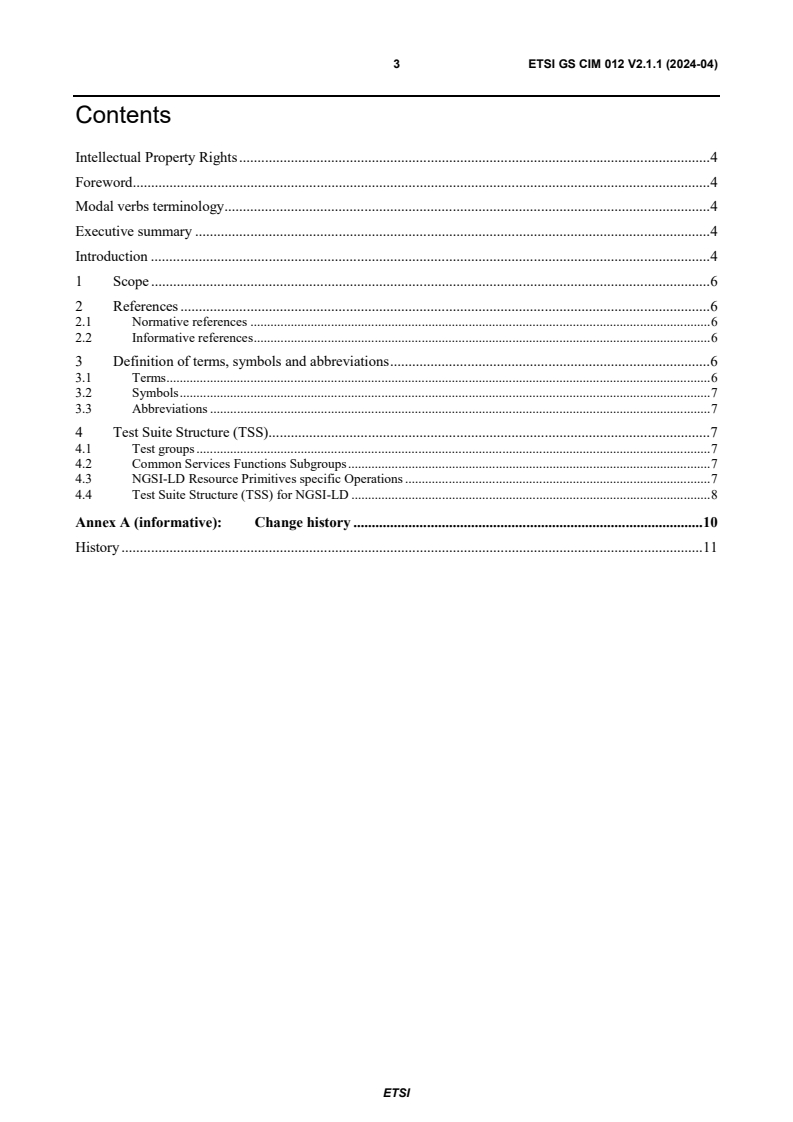 ETSI GS CIM 012 V2.1.1 (2024-04) - Context Information Management (CIM); NGSI-LD Test Suite Structure