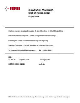 SIST EN 12255-8:2024 SIST EN 12255-8:2024 - Page 1 preview