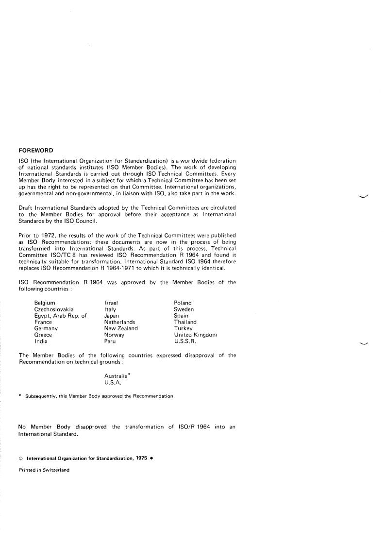 ISO 1964:1975 ISO 1964:1975 - Page 2 preview