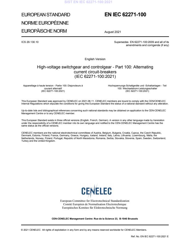 EN IEC 62271-100:2021 - BARVE. Vodni pretisk presatvljen na PDF-str 233-240, 264,265