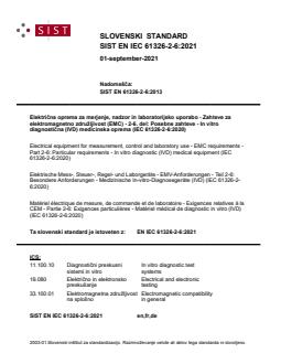 EN IEC 61326-2-6:2021 EN IEC 61326-2-6:2021 - Page 1 preview