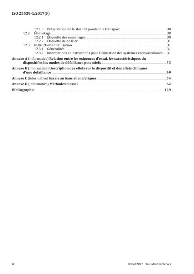 ISO 25539-1:2017 ISO 25539-1:2017 - Implants cardiovasculaires -- Dispositifs endovasculaires - Page 4 preview