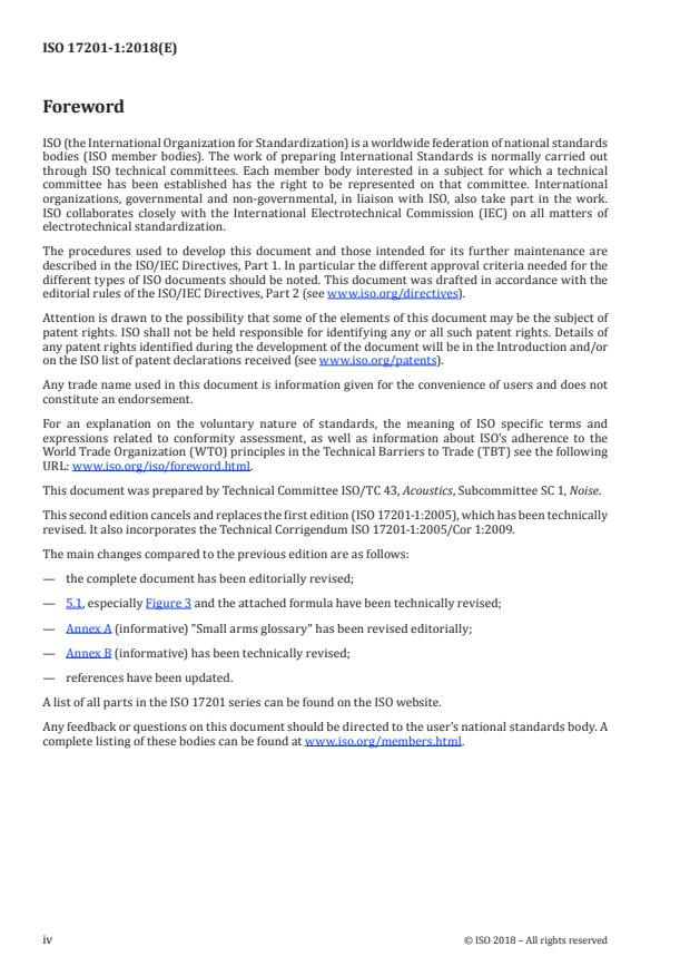 ISO 17201-1:2018 ISO 17201-1:2018 - Acoustics -- Noise from shooting ranges - Page 4 preview