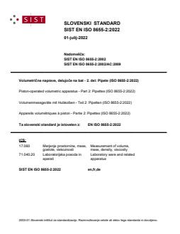 EN ISO 8655-2:2022 - Page 1 preview