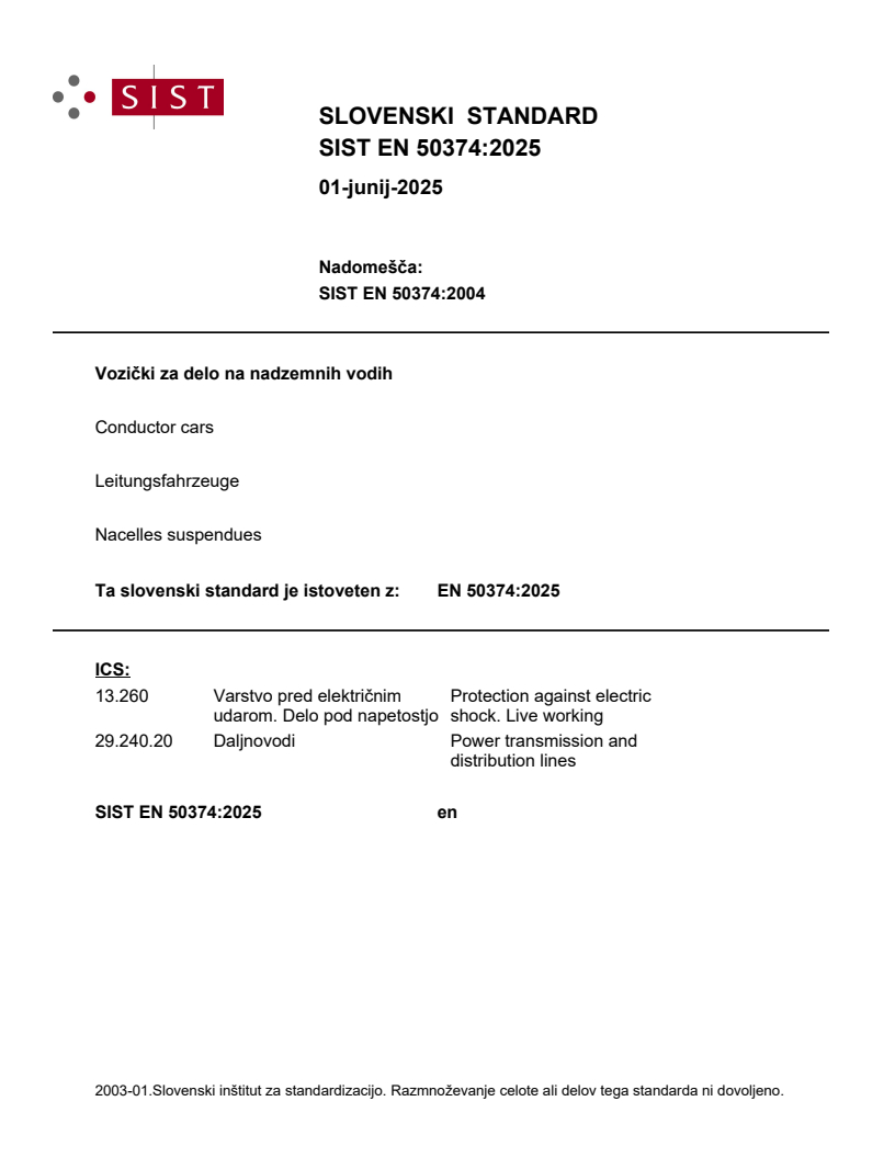 EN 50374:2025