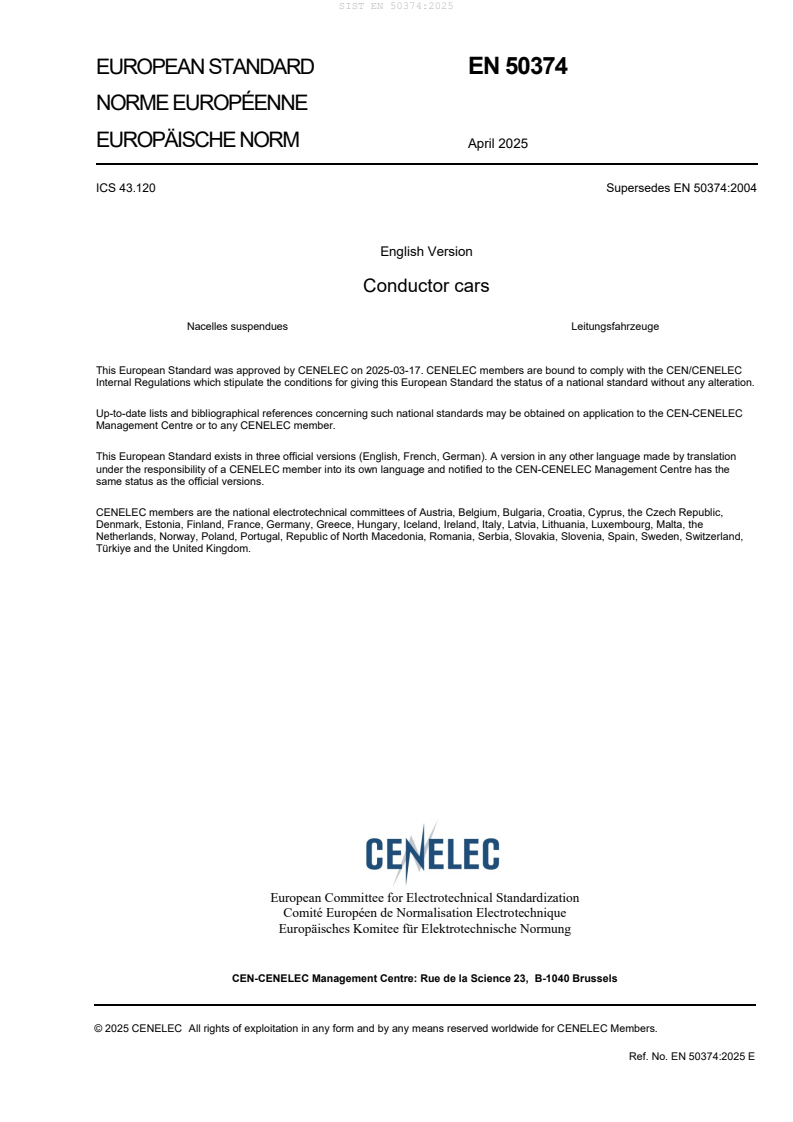 EN 50374:2025