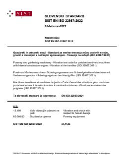 SIST EN ISO 22867:2022 SIST EN ISO 22867:2022 - Page 1 preview