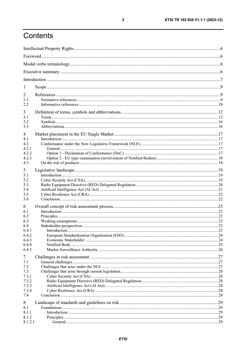 ETSI TR 103 935 V1.1.1 (2023-12) - Cyber Security (CYBER); Assessment of cyber risk based on productsâ properties to support market placement
