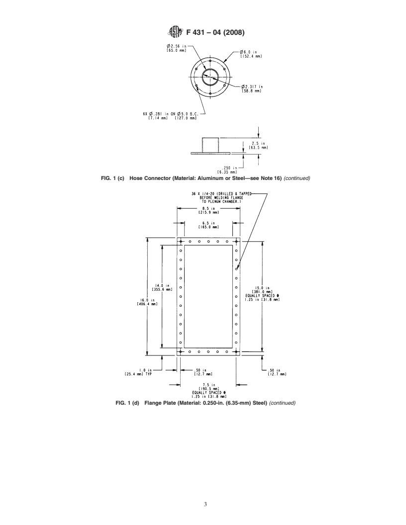 REDLINE ASTM F431-04(2008) - Standard Specification for Air Performance Measurement Plenum Chamber for Vacuum Cleaners