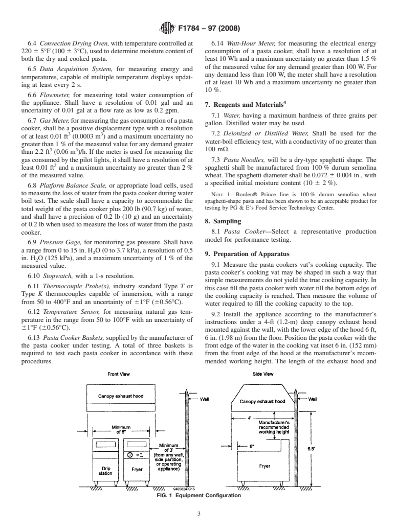 ASTM F1784-97(2008) - Standard Test Method for Performance of a Pasta Cooker