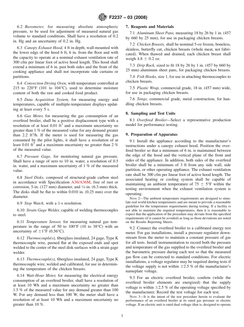 ASTM F2237-03(2008) - Standard Test Method for Performance of Upright Overfired Broilers