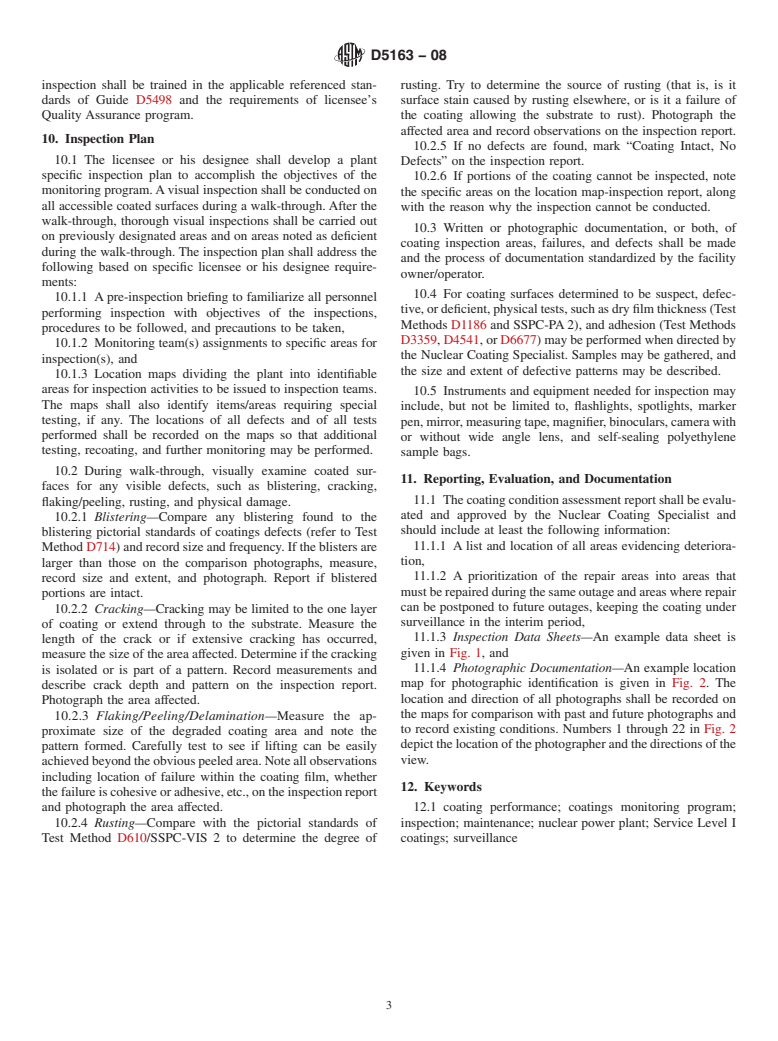 ASTM D5163-08 - Standard Guide for Establishing a Program for Condition Assessment of Coating Service Level I Coating Systems in Nuclear Power Plants