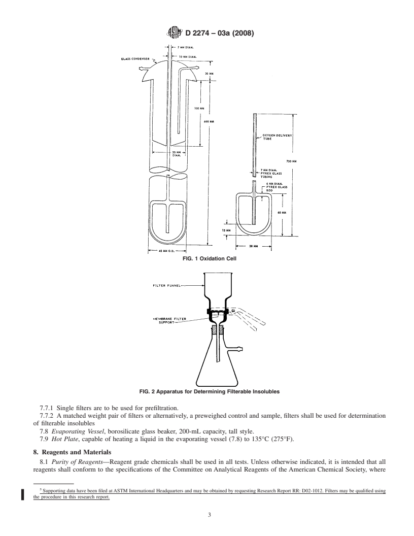 REDLINE ASTM D2274-03a(2008) - Standard Test Method for Oxidation Stability of Distillate Fuel Oil (Accelerated Method)