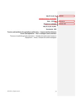 ISO 20112-1:2018 REDLINE ISO 20112-1:2018 - Tractors and machinery for agriculture and forestry — Camera interface between tractor and implement — Part 1: Analogue camera interface
Released:6/15/2018 - Page 1 preview