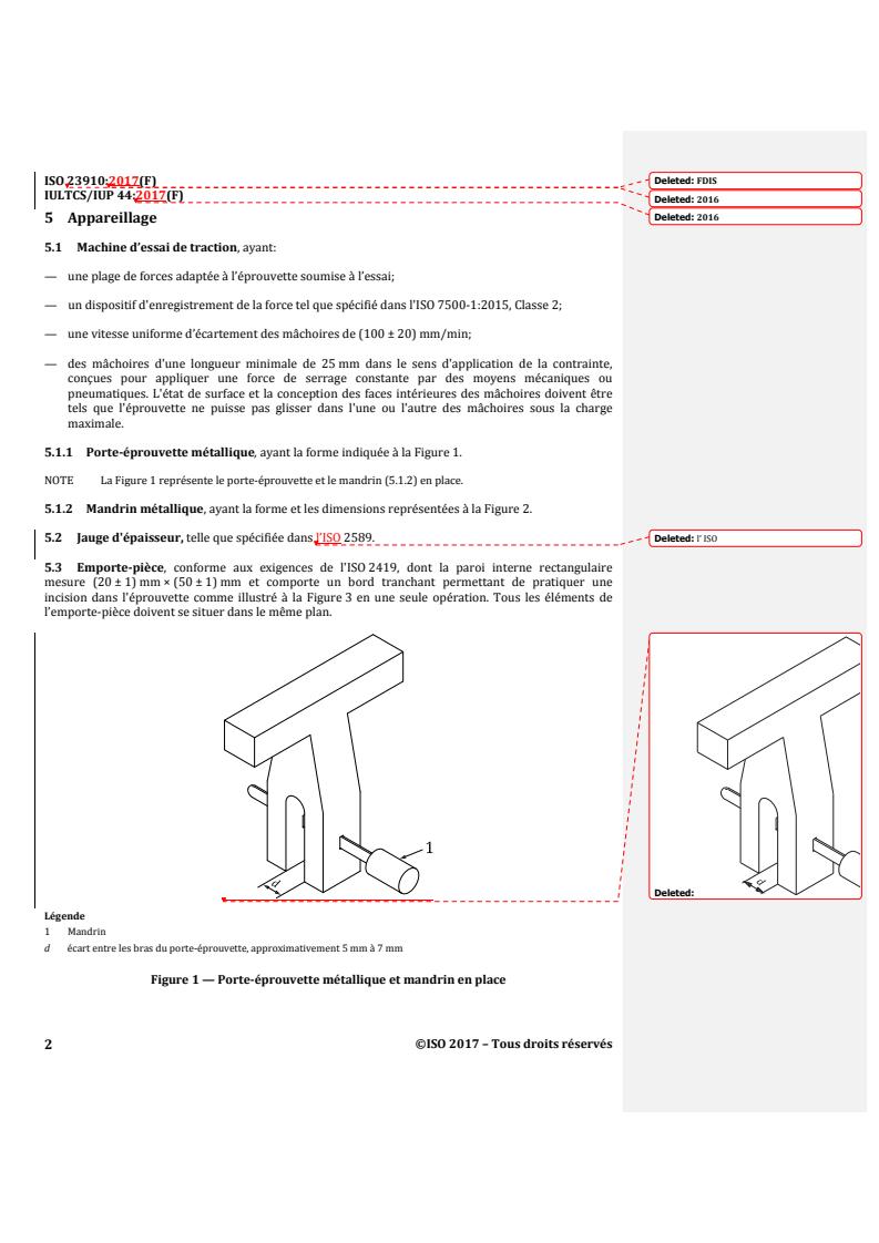 ISO 23910:2017 REDLINE ISO 23910:2017 - Leather — Physical and mechanical tests — Measurement of stitch tear resistance
Released:2/9/2017 - Page 4 preview