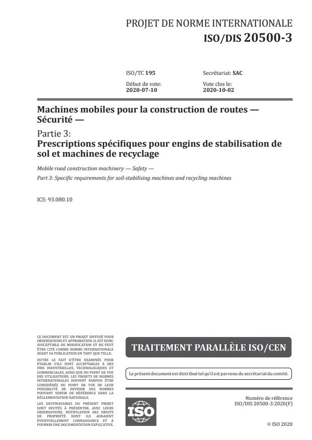 ISO/DIS 20500-3