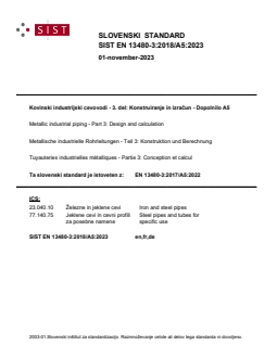 SIST EN 13480-3:2018/A5:2023 - Page 1 preview