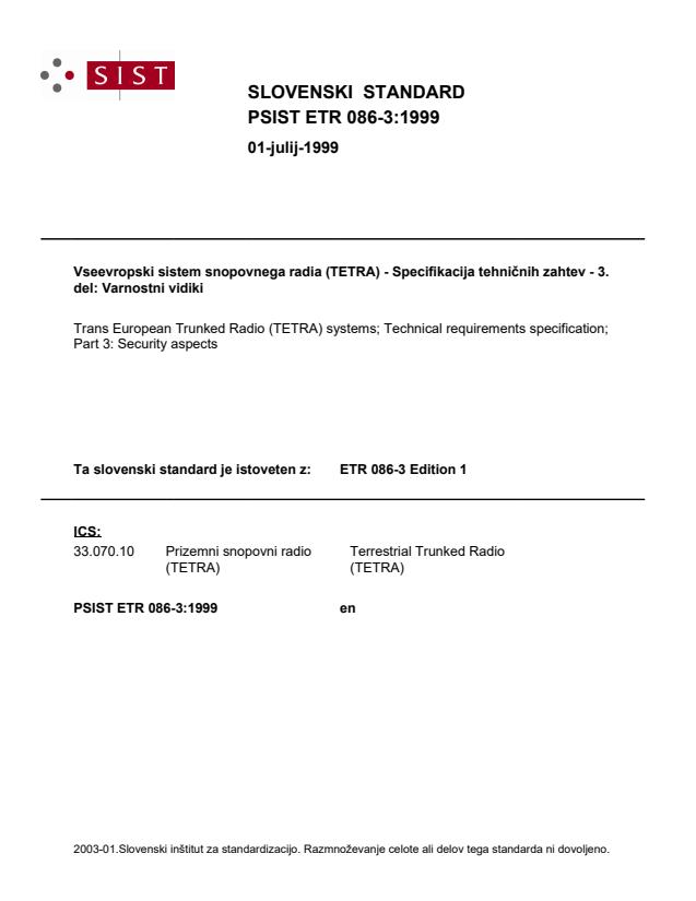 P ETR 086-3:1999