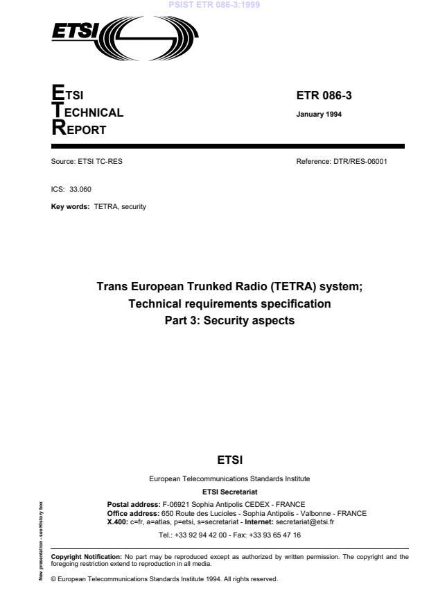 P ETR 086-3:1999