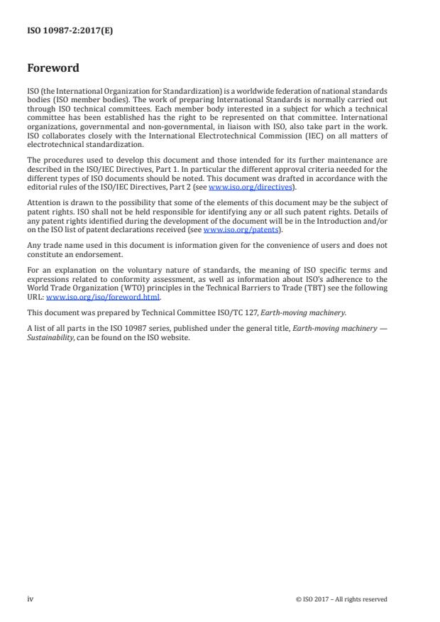 ISO 10987-2:2017 ISO 10987-2:2017 - Earth-moving machinery -- Sustainability - Page 4 preview