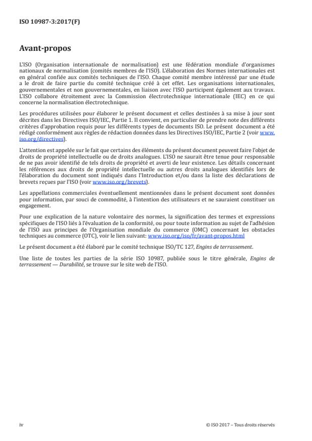 ISO 10987-3:2017 ISO 10987-3:2017 - Engins de terrassement -- Durabilité - Page 4 preview