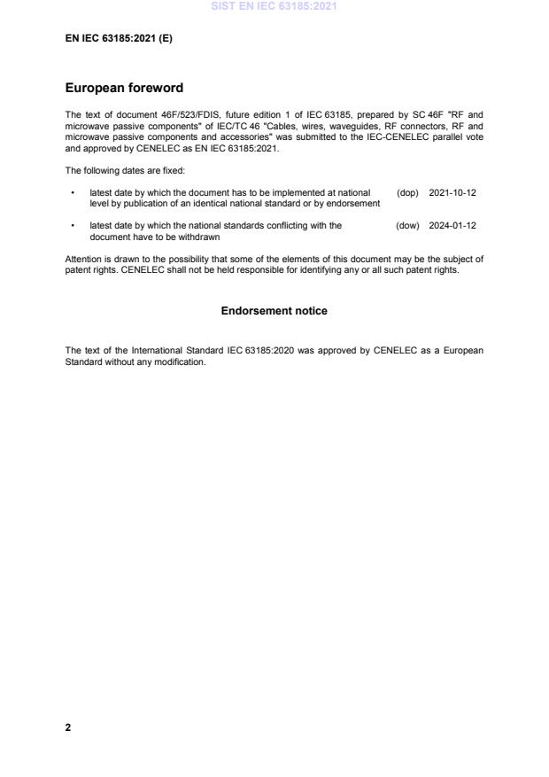 SIST EN IEC 63185:2021 SIST EN IEC 63185:2021 - BARVE - Page 4 preview